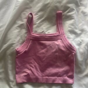 Urban Outfitters Pink Cropped Tank Top